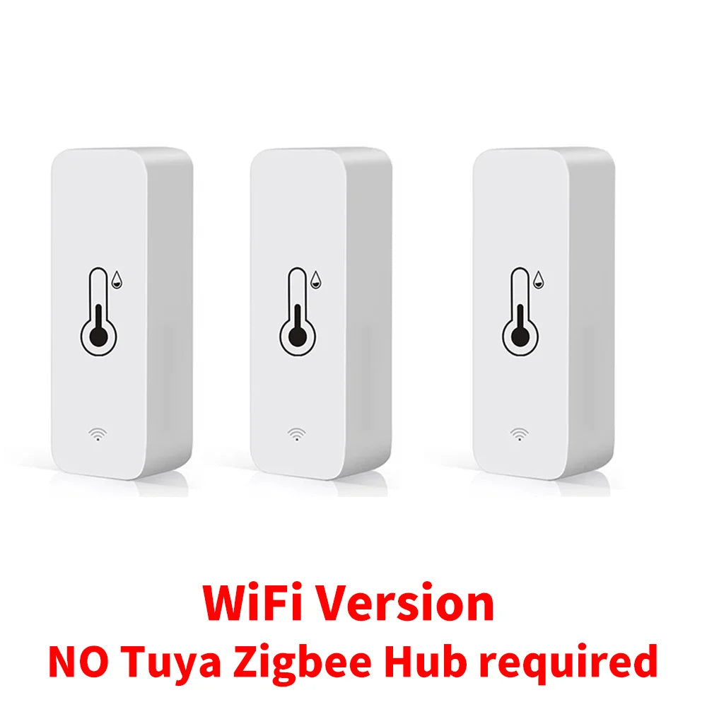 1~4PCS Tuya WiFi Temperature Humidity Sensor Smart Sensor APP Remote Control For Smart Home Support SmartLife Yandex Alexa