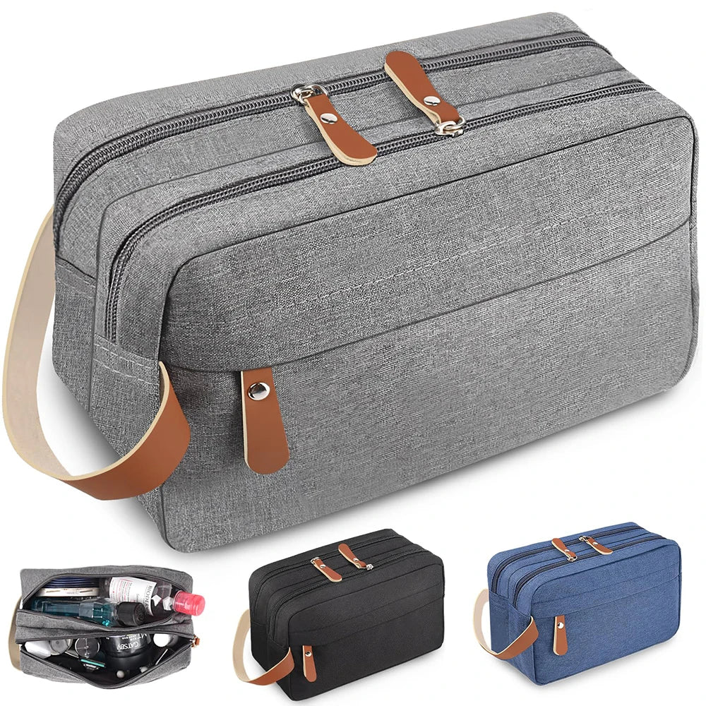 Travel Toiletry Bag for Men Hanging Dopp Kit Water Resistant Shaving Bag for Toiletries Accessories Small Toiletry Bag