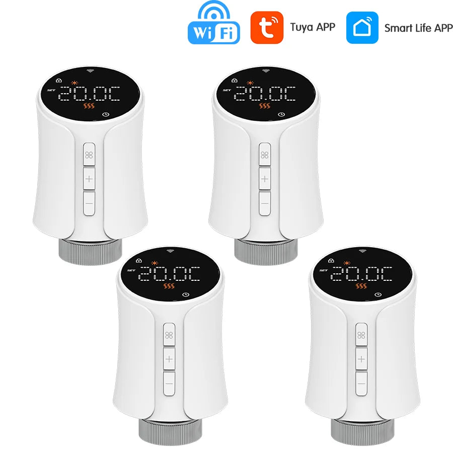 Tuya Smart WiFi/ZigBee Thermostatic Radiator Valve TRV Heating Programmable Remote Temperature Controller with Alexa Google Home