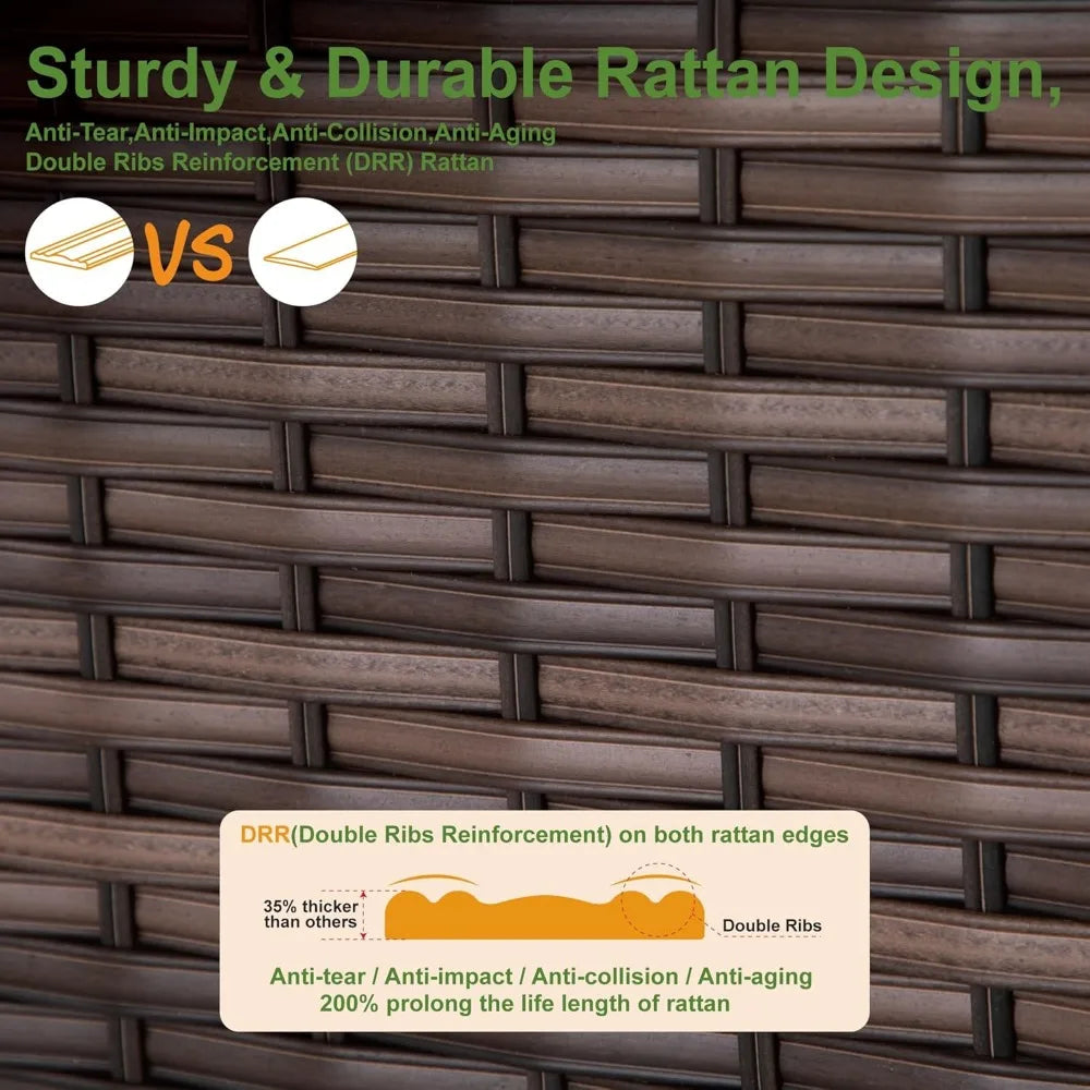 Green Party 32 Inch Gas Fire Pit Table 50,000 BTU Square Outdoor Propane Rattan Fire Pit Table Fireplace for Patio Garden Outdoo