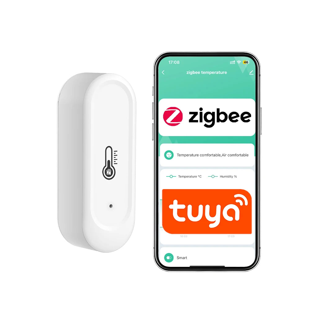 1/2pcs 2025 New IP65 Waterproof Outdoor Tuya Zigbee Temperature Humidity Sensor Home Smart Life Thermometer Support Alexa Google