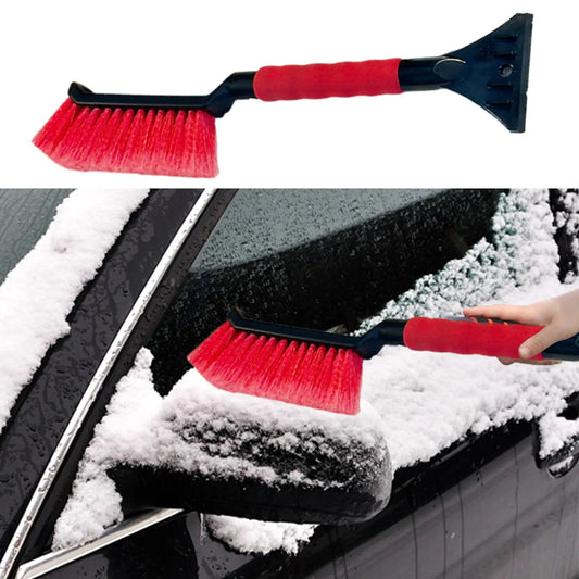 2-in-1 Ice Scraper and Snow Brush for Car - Ergonomic Foam Grip Windshield Cleaner - Efficient for SUV, Sedan & Winter Driving