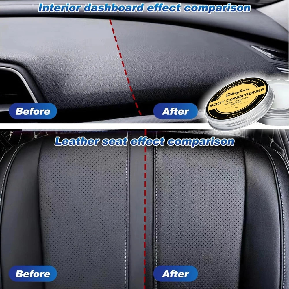 Natural Leather Conditioner Genuine Leather Mink Cream Care Oil Refurbishing Restoration Agent Car Odorless Interior Polishing