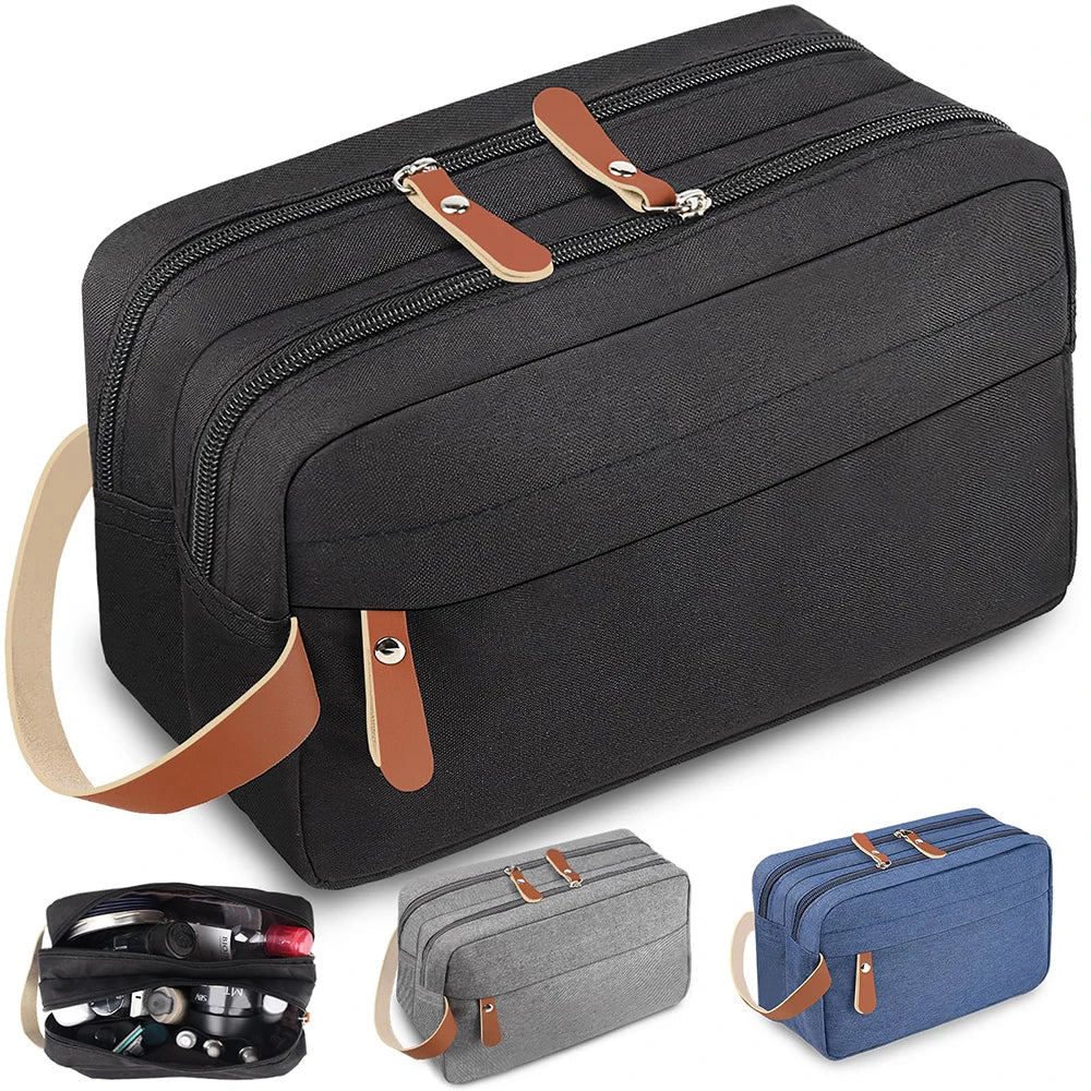 Travel Toiletry Bag for Men Hanging Dopp Kit Water Resistant Shaving Bag for Toiletries Accessories Small Toiletry Bag
