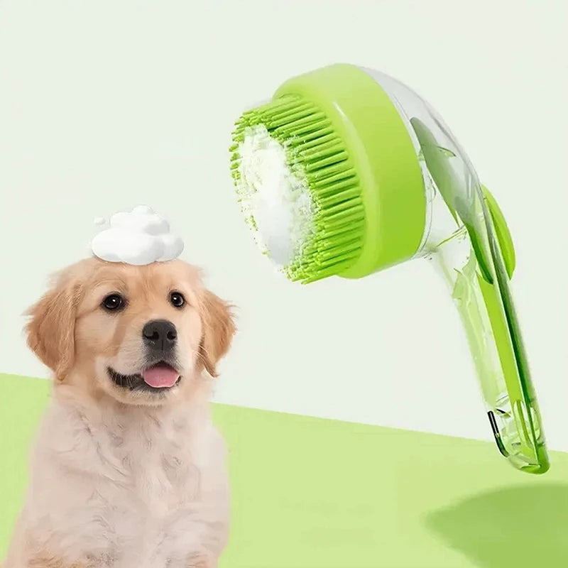 Pet Bath Brush 2025 New 2 In 1 Dog Bath Brush With Built-in Shampoo Dispenser Pet Wash Brush Dogs Cats Grooming Massage Brush