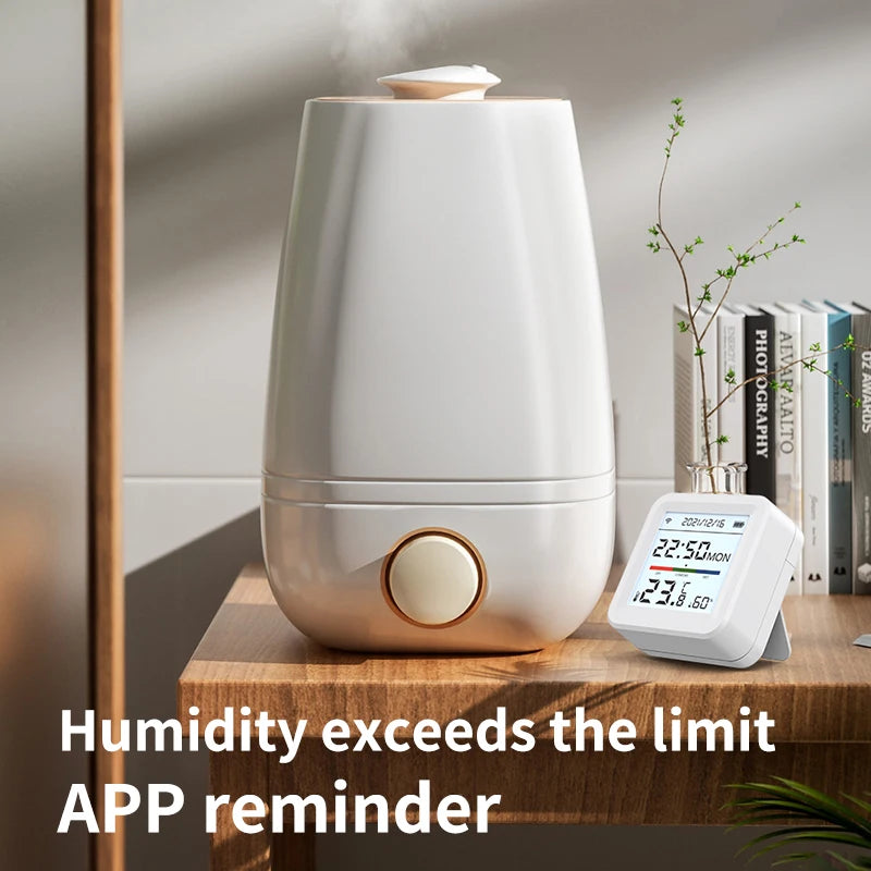 Tuya WiFi Temperature Humidity Sensor with Display Indoor Smart Home Thermometer Hygrometer Support Alexa Google Home Assistant