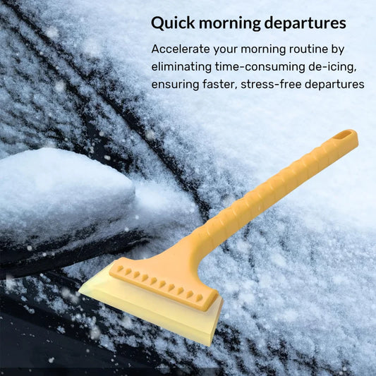 Car windshield snow and ice scraper with long handle defrosting tool, suitable for car, truck, SUV windows and windshields