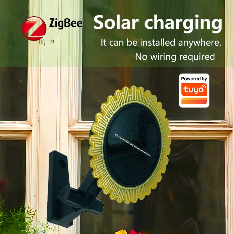 Tuya Smart Zigbee Rain Sensor Solar Powered Outdoor Light Detector IP66 Waterproof Remote Control for Home Automation