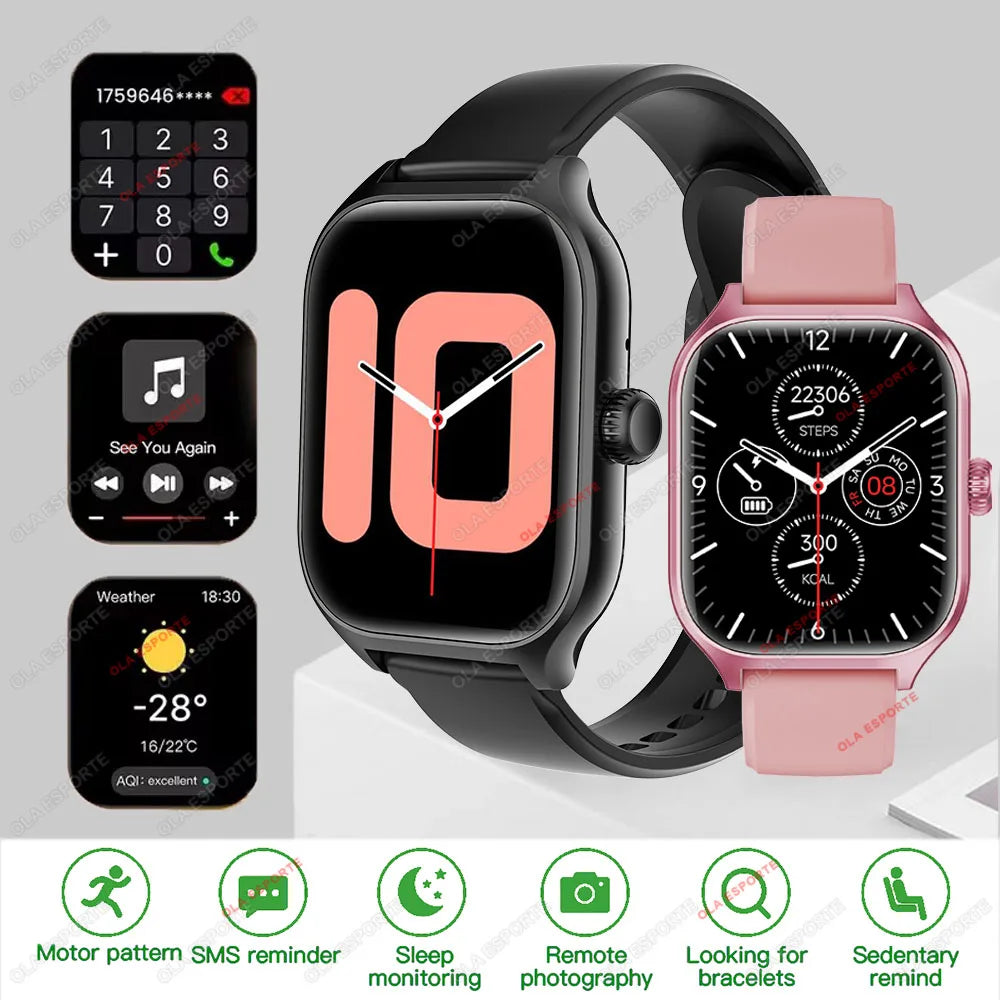 Smart Watch Men Women 2.01 Inch Dial to Answer Calls GPS Sports Tracker Heart Rate Blood Oxygen Monitoring Bluetooth Smartwatch