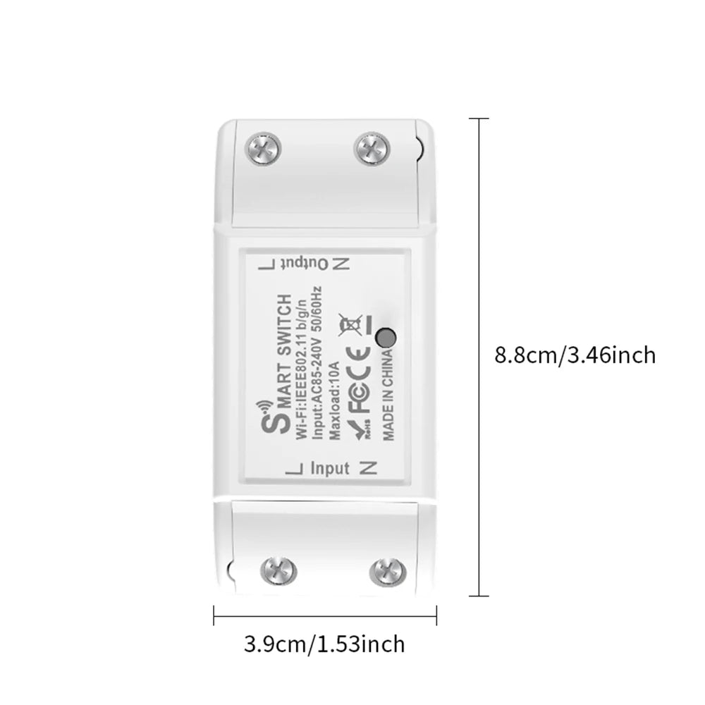 10A WIFI Switch Smart Home Automation Relay Module Tuya Alexa Timing Switch Smartlife APP Wireless Remote Control Relay