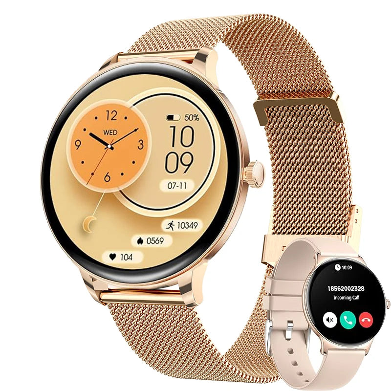 2025 Bluetooth Call Smart Watch Women Custom Dial Watches Men Sport Fitness Tracker Heart Rate Smartwatch For Android IOS