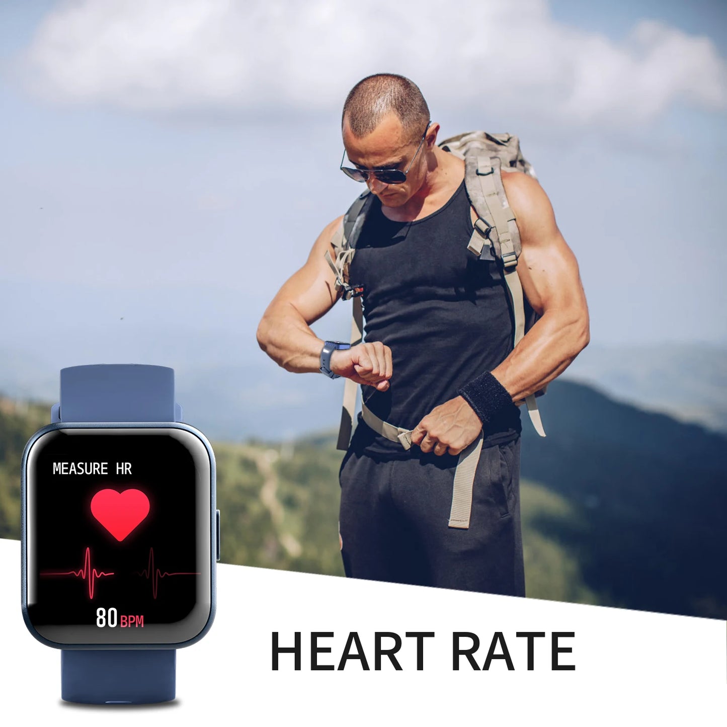Smart Watch For Men Women Heart Rate Monitor Sleep Tracker Watches IP68 Waterproof Multi Sports Modes Smartwatch For Android IOS
