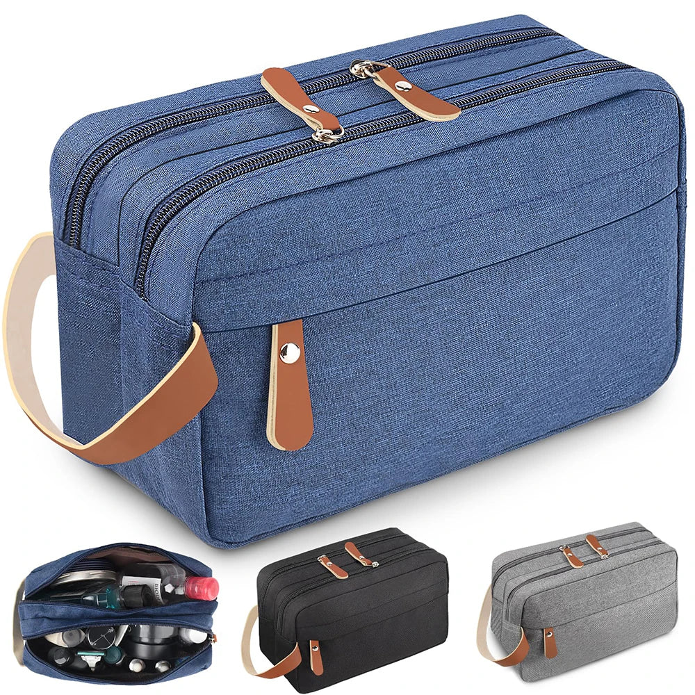Travel Toiletry Bag for Men Hanging Dopp Kit Water Resistant Shaving Bag for Toiletries Accessories Small Toiletry Bag