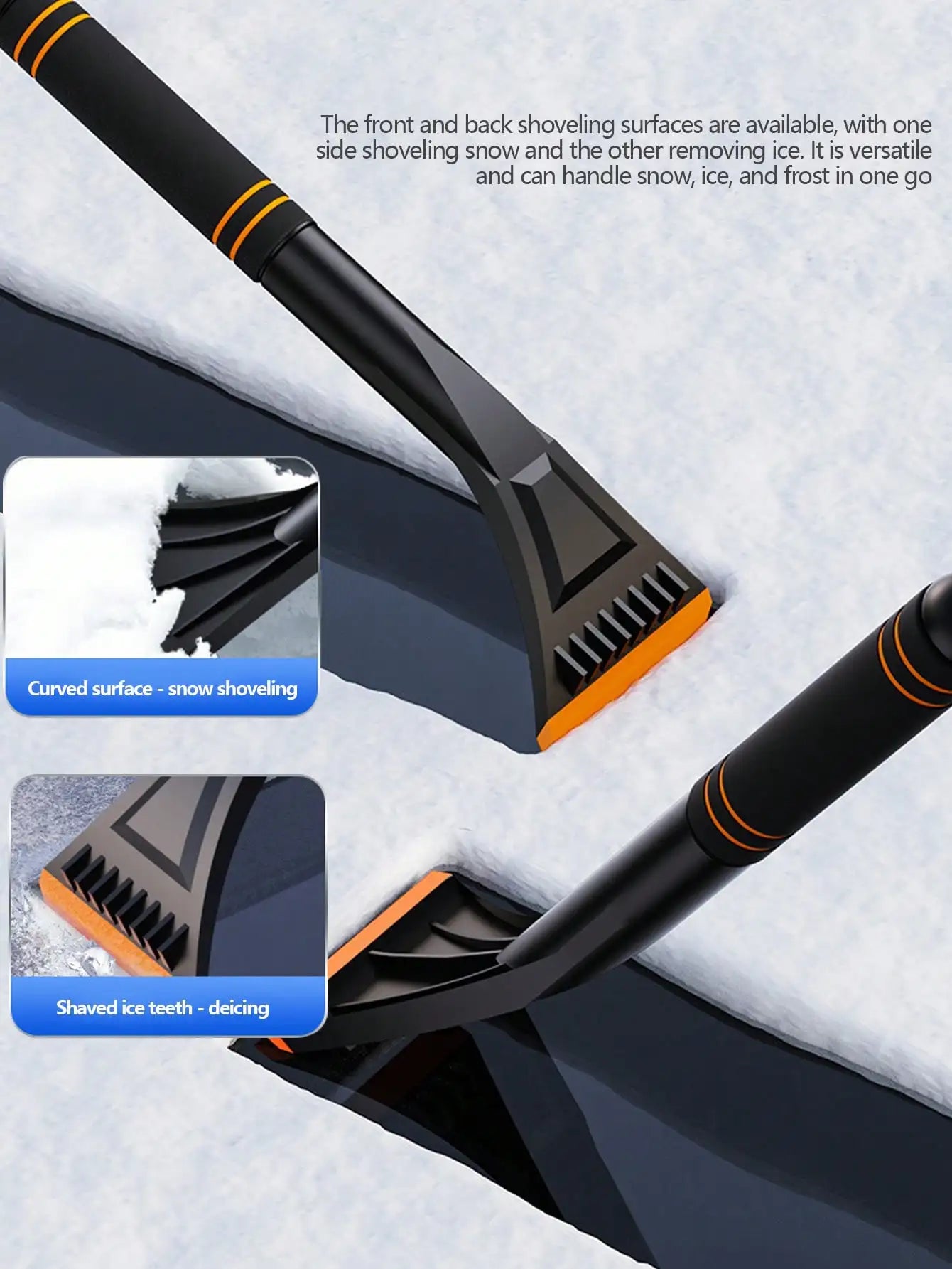 Multi-Functional Car Snow Brush, Detachable Car Snow Brush, Car Snow Shovel, Vehicle-Mounted Ice Scraper