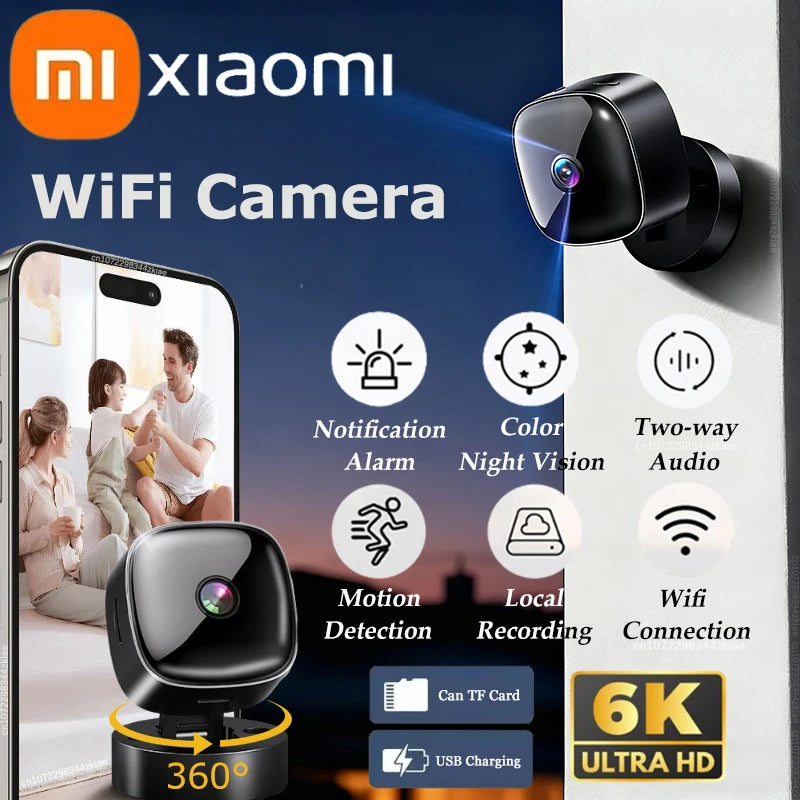Xiaomi 6K HD Mini Camera Wifi Camera Wireless Security Protection Remote Monitor Camcorders Video Surveillance Home Smart Camera