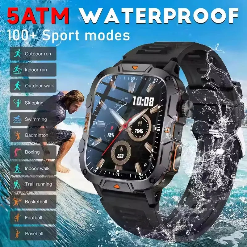 2025 For Xiaomi New Rugged Military GPS Smart Watch Men Bluetooth Call Health Monitoring AI Voice Sports Waterproof Smartwatches