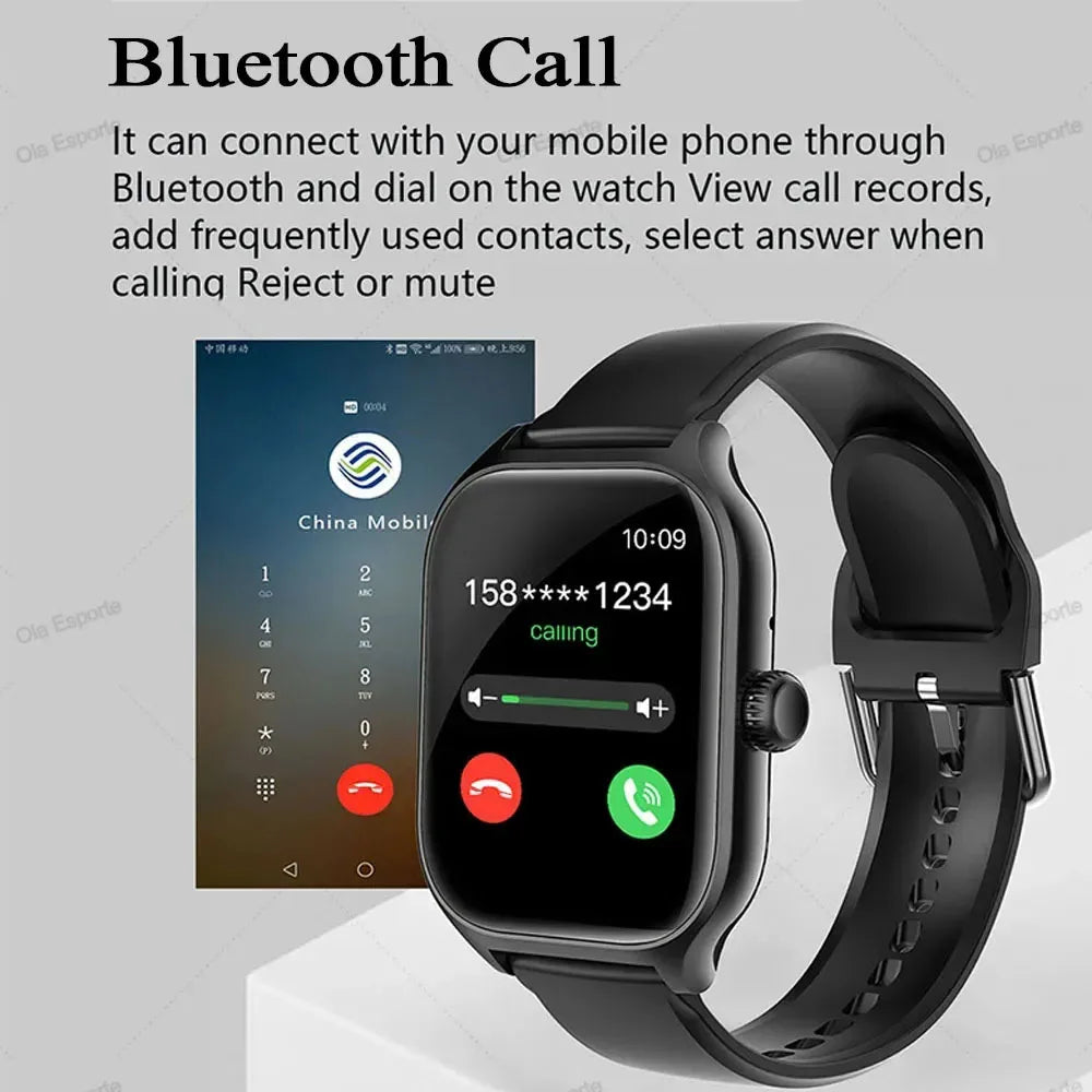 Smart Watch Men Women 2.01 Inch Dial to Answer Calls GPS Sports Tracker Heart Rate Blood Oxygen Monitoring Bluetooth Smartwatch