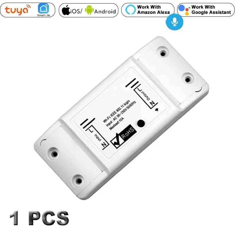 WiFi Smart Light Switch, 2/3/5 PCS DIY Breaker Module Basic Smart Home Tuya Smart Life Wireless Remote Control Alexa Google Home