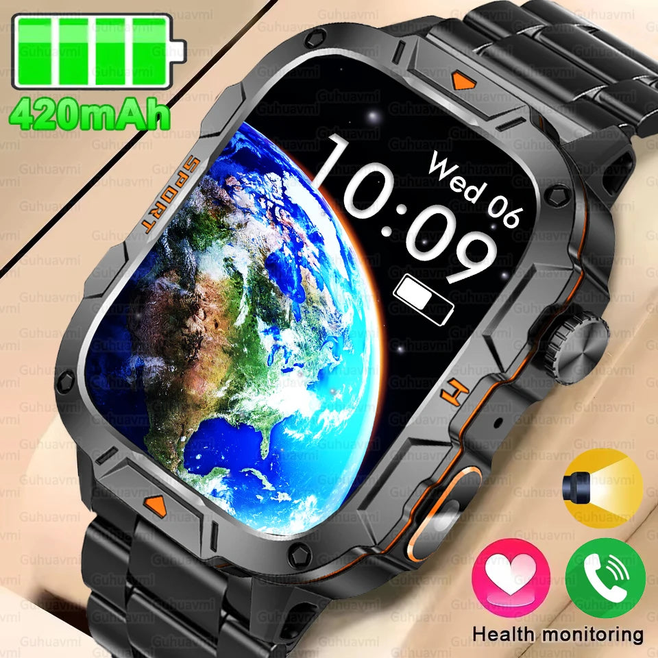 2025 For Xiaomi New Rugged Military GPS Smart Watch Men Bluetooth Call Health Monitoring AI Voice Sports Waterproof Smartwatches