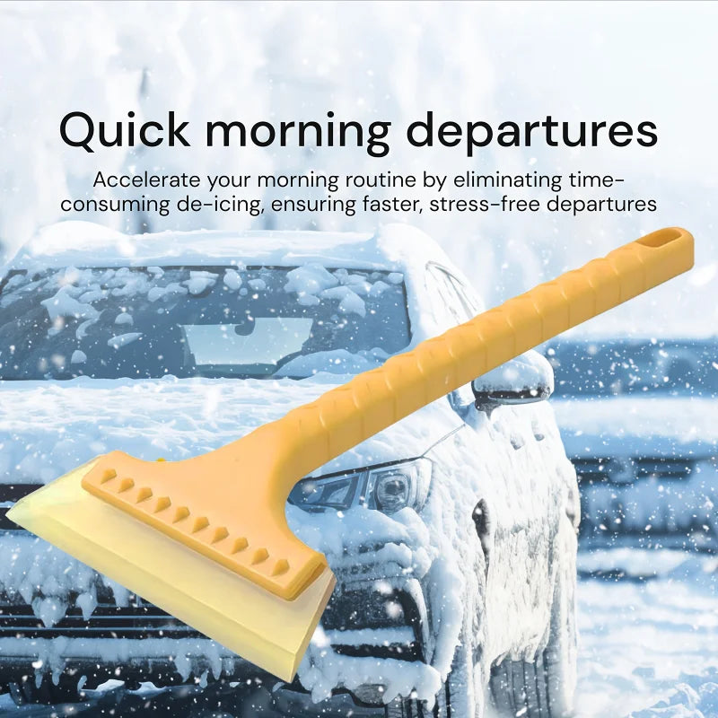Car windshield snow and ice scraper with long handle defrosting tool, suitable for car, truck, SUV windows and windshields