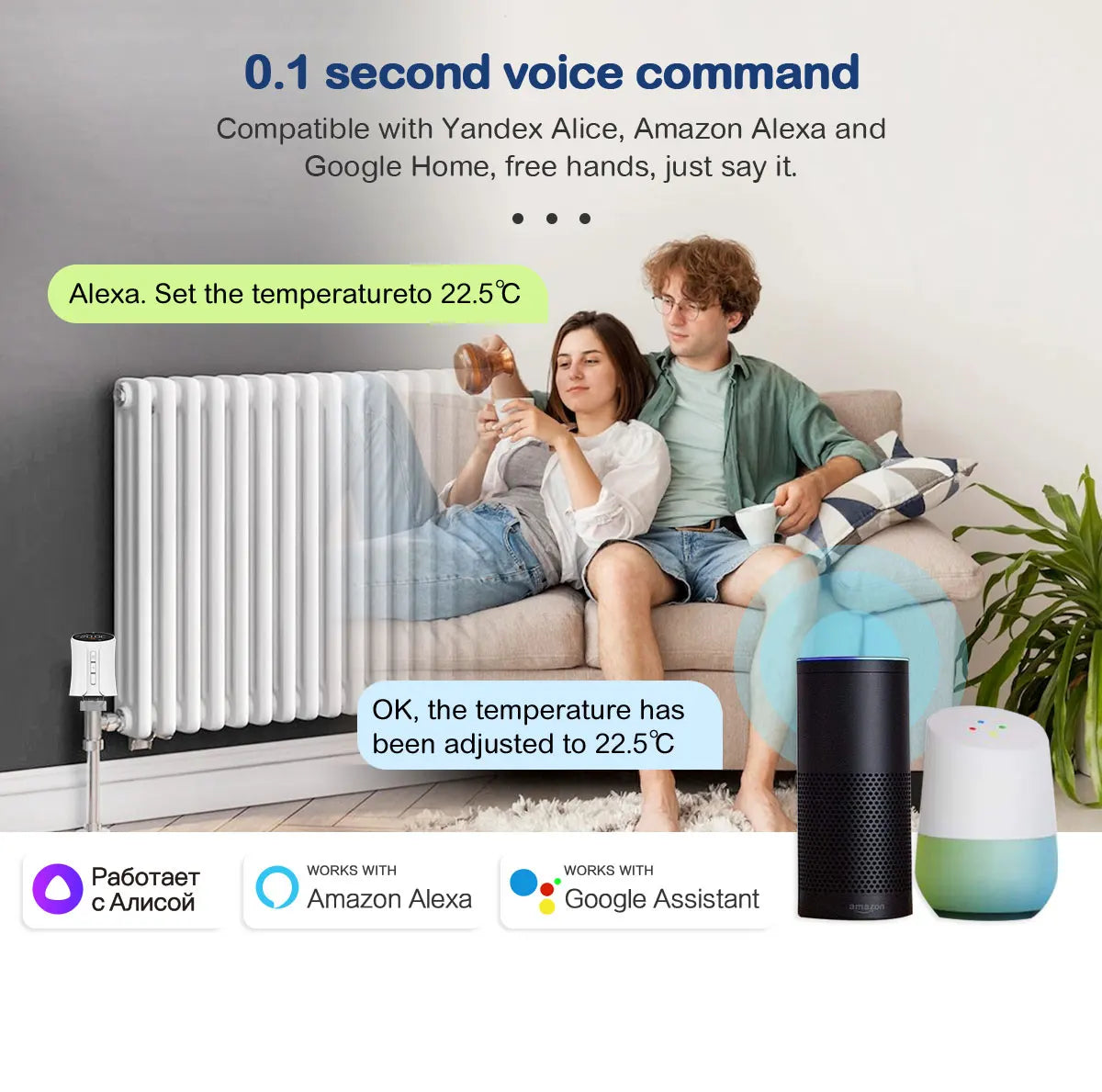 Tuya Smart WiFi/ZigBee Thermostatic Radiator Valve TRV Heating Programmable Remote Temperature Controller with Alexa Google Home