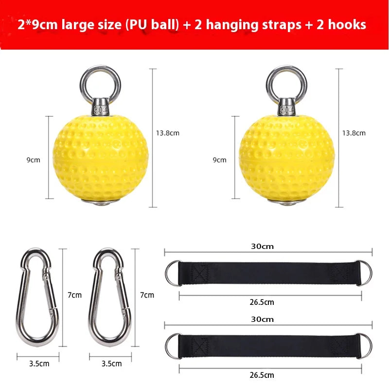 7cm/9cm Pull-up Grip Ball Finger Strengthener Anti-slip Hand Trainer Sport Forearm Exerciser Professional Gym Equipment Fitness