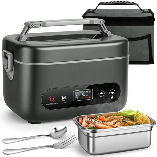 B59B-Food Warmer With 5-Sided Heating-1.2L Cordless Electric Lunch Box, 20000Mah Rechargeable Portable Design For Office& Outdoo
