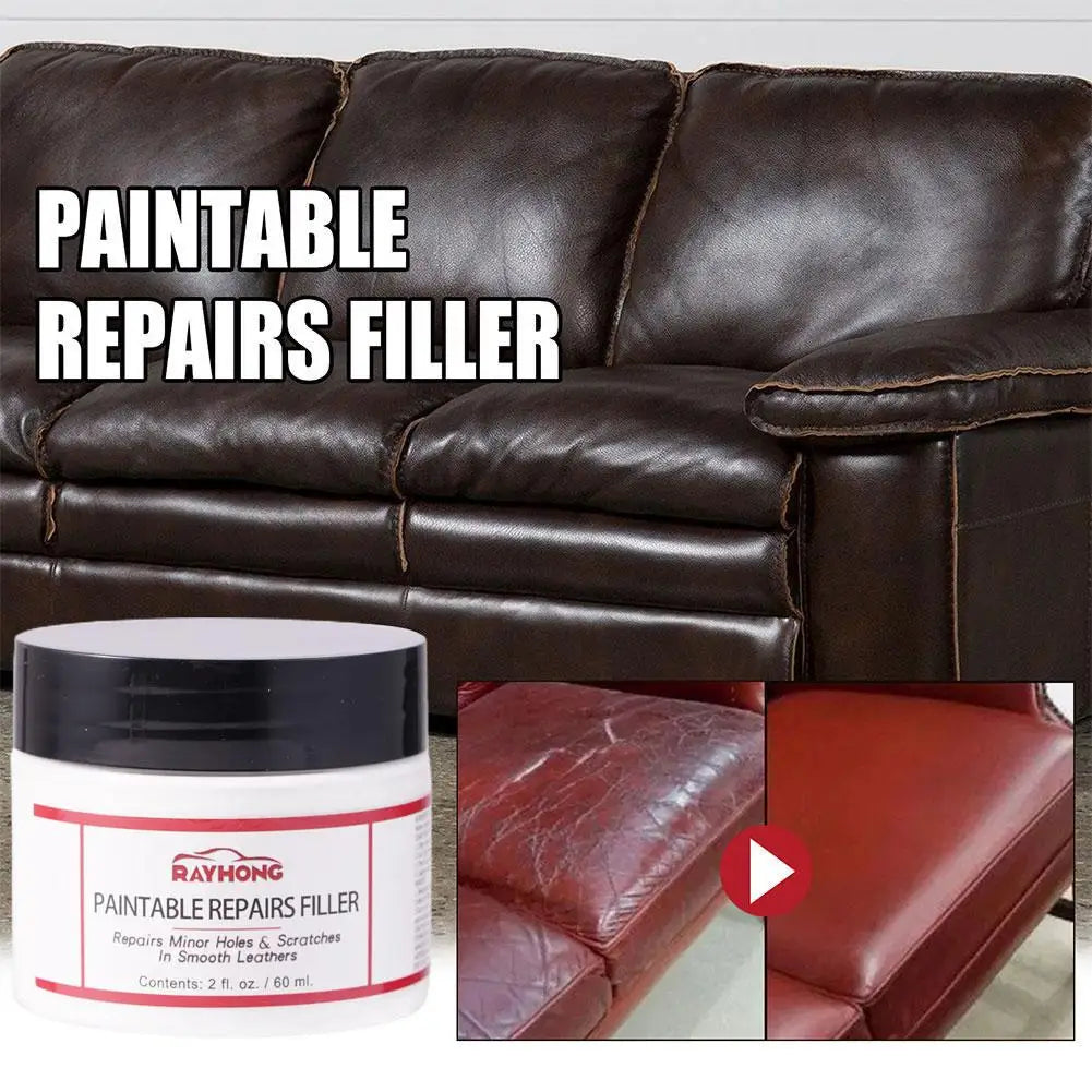 Leather Repair Paste Car Seat Scratch Refurbishment Kit Sofa Leather Damage Repair Filler Furniture Auto Interior Restoration