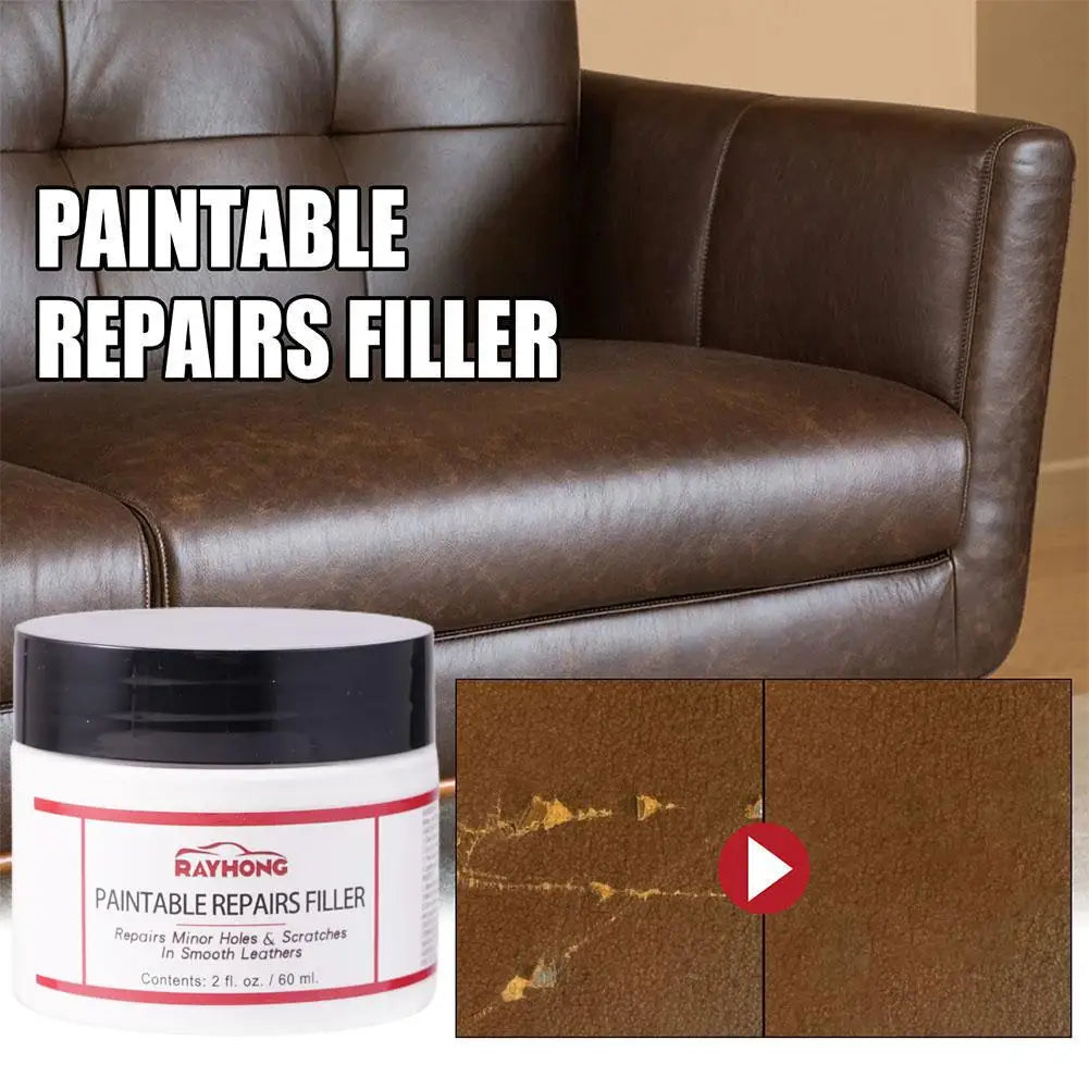 Leather Repair Paste Car Seat Scratch Refurbishment Kit Sofa Leather Damage Repair Filler Furniture Auto Interior Restoration