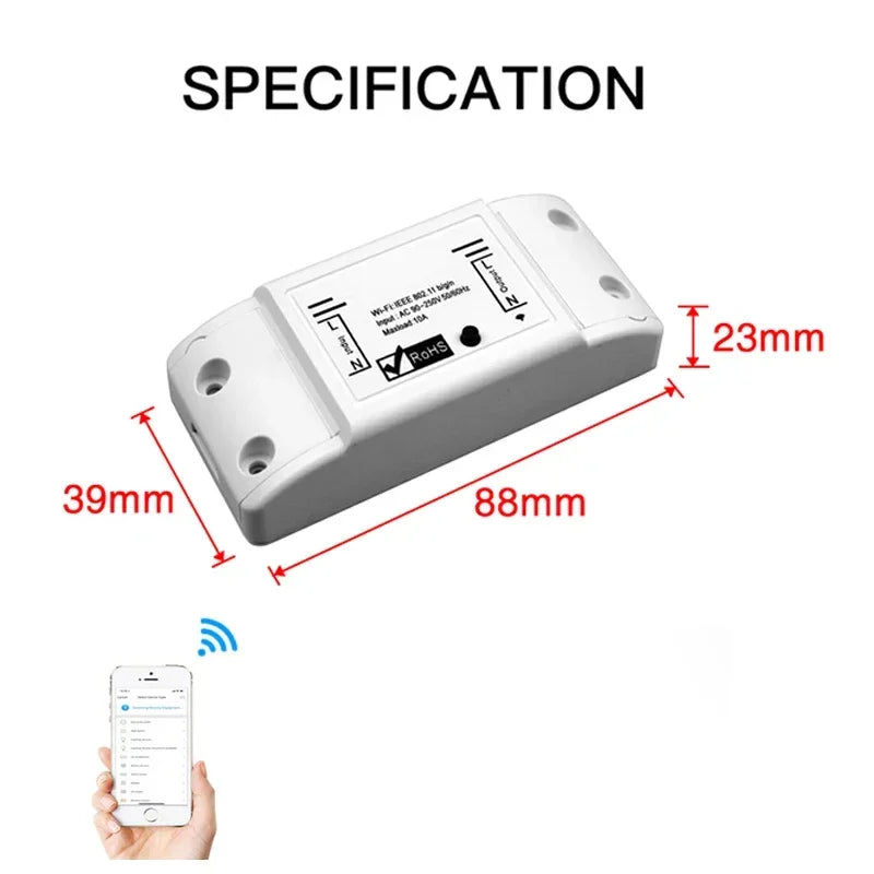 WiFi Smart Light Switch, 2/3/5 PCS DIY Breaker Module Basic Smart Home Tuya Smart Life Wireless Remote Control Alexa Google Home