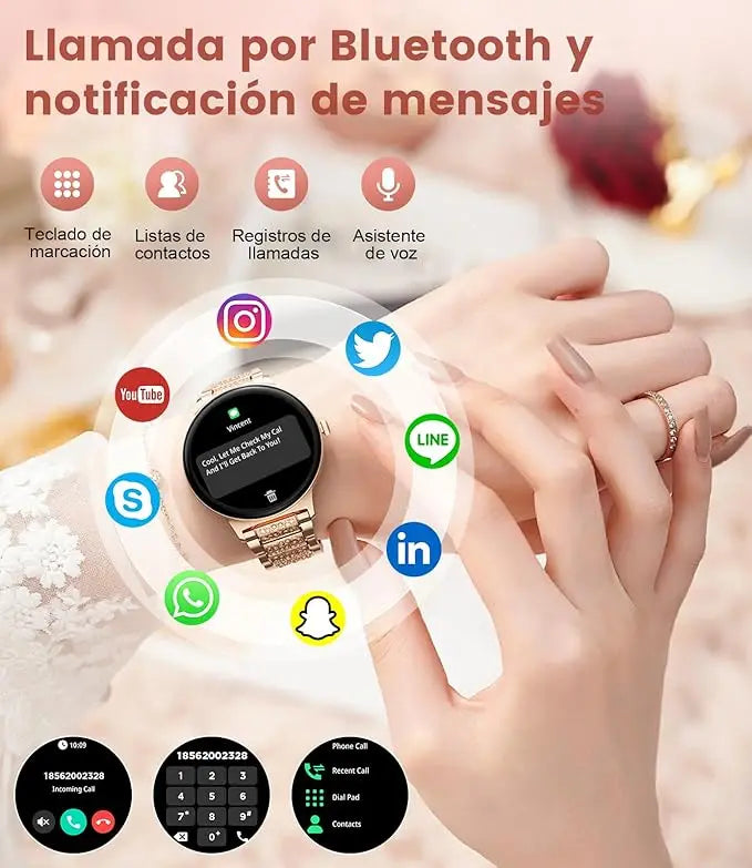 2025 Bluetooth Call Smart Watch Women Custom Dial Watches Men Sport Fitness Tracker Heart Rate Smartwatch For Android IOS