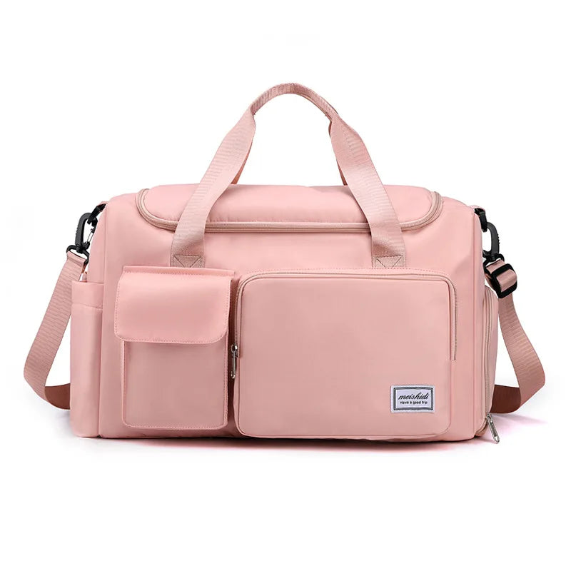 Sports Gym Duffel Bag with Shoes Compartment Dry Wet Separated Pocket Crossbody Shoulder Bag Yoga Training Handbag Travel Bag