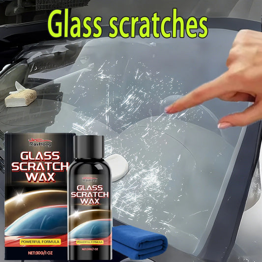 NEW Glass Scratch Repair Paste - Car Window & Bathroom Shower Glass Polishing, Window Glass Scratch Repair, with Sponge.