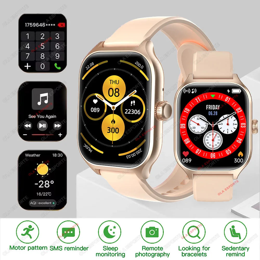 Smart Watch Men Women 2.01 Inch Dial to Answer Calls GPS Sports Tracker Heart Rate Blood Oxygen Monitoring Bluetooth Smartwatch