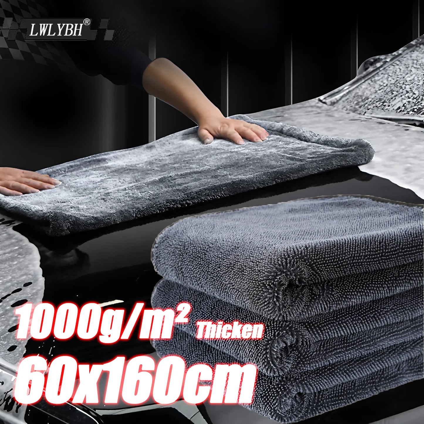 Microfiber Car Towel Vehicle Wash Cloth Auto Cleaning Drying Handkerchief Super Absorbent Car Window Glass Wash Towel Supplies