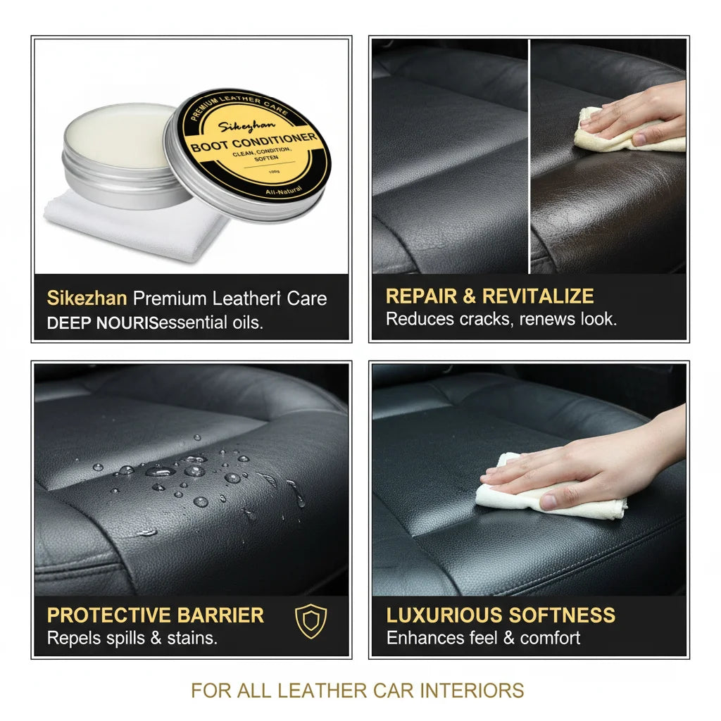 Natural Leather Conditioner Genuine Leather Mink Cream Care Oil Refurbishing Restoration Agent Car Odorless Interior Polishing