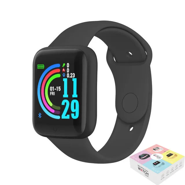 2024 Smart Watch Kids Bluetooth Fitness Tracker Macaron Smartwatch for Men Women Blood Pressure Smart Bracelet for Android IOS