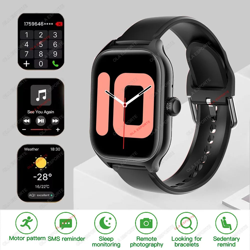 Smart Watch Men Women 2.01 Inch Dial to Answer Calls GPS Sports Tracker Heart Rate Blood Oxygen Monitoring Bluetooth Smartwatch