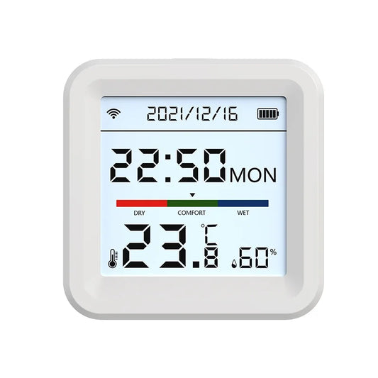 Tuya WiFi Temperature Humidity Sensor with Display Indoor Smart Home Thermometer Hygrometer Support Alexa Google Home Assistant