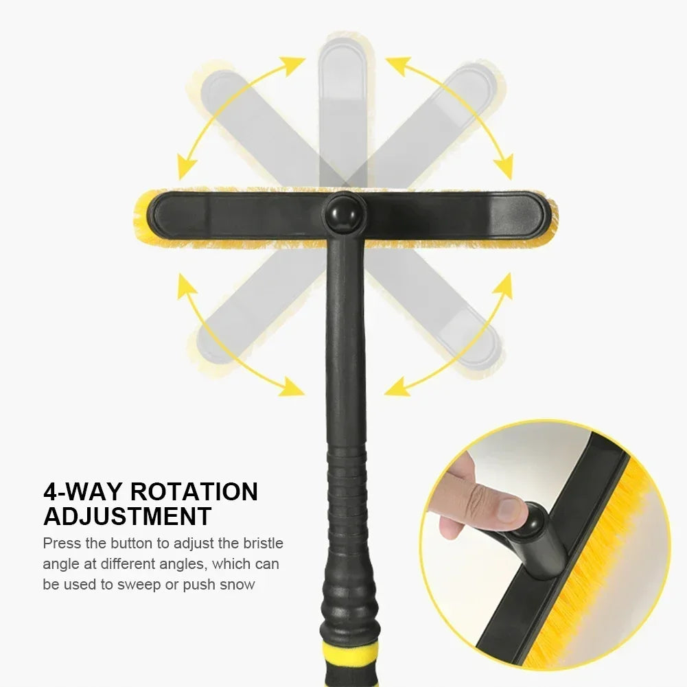 Winter Detachable Car Snow Sweeping Shovel High Quality 360° Rotatable Ice-snow Remover Brush Auto Cleaning Tool Accessories