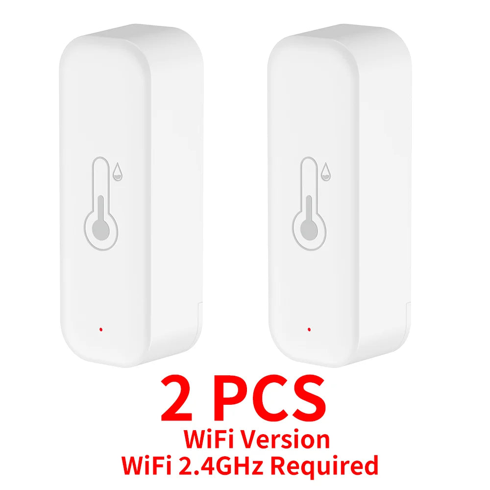 1~4pcs Tuya WiFi Temperature Humidity Sensor APP Remote Control For Smart Home via SmartLife Work With Yandex Alexa