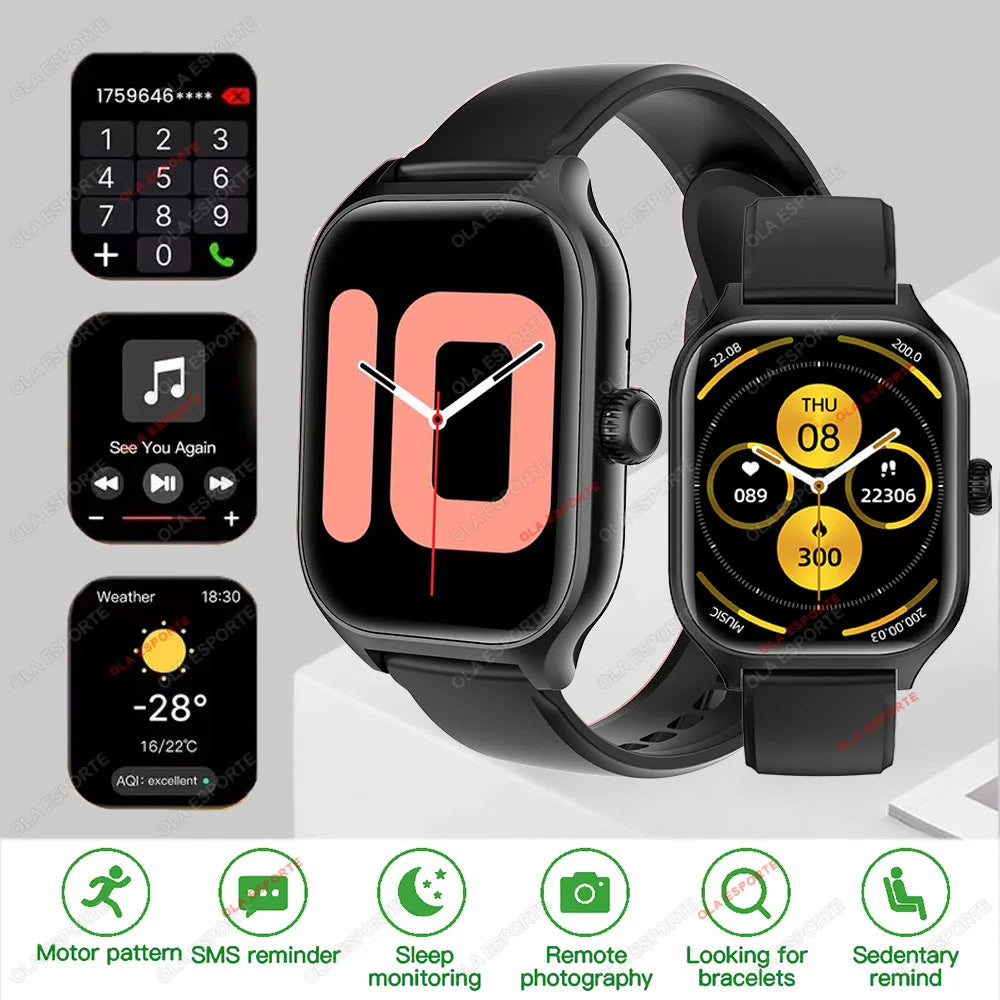 Smart Watch Men Women 2.01 Inch Dial to Answer Calls GPS Sports Tracker Heart Rate Blood Oxygen Monitoring Bluetooth Smartwatch