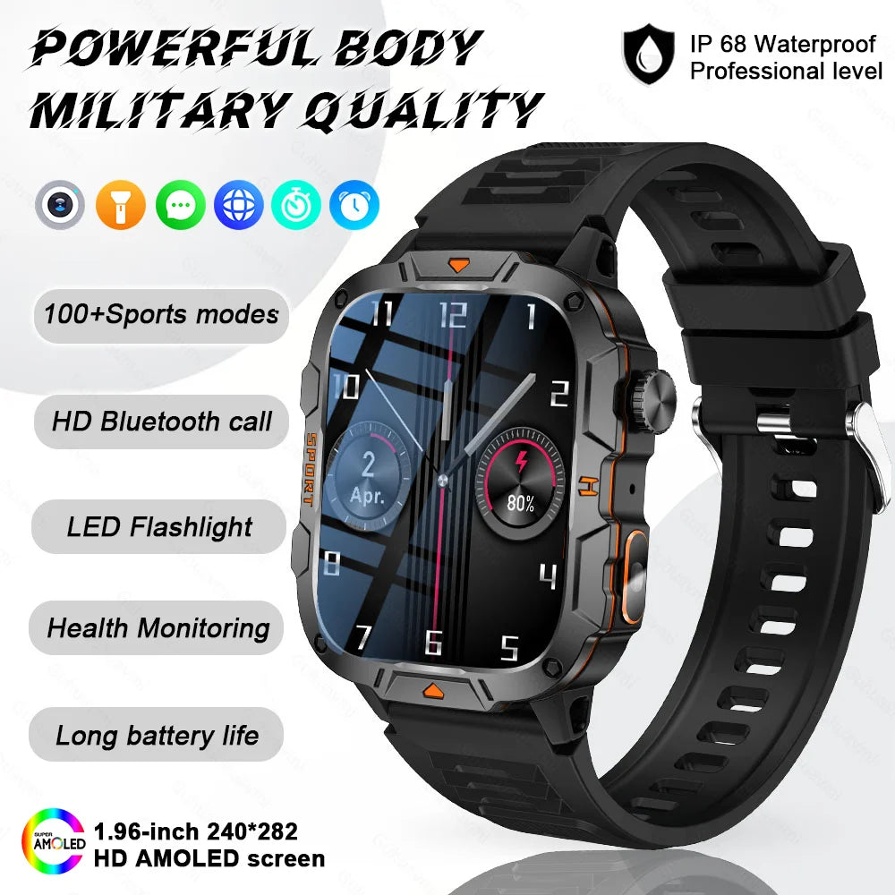 2025 For Xiaomi New Rugged Military GPS Smart Watch Men Bluetooth Call Health Monitoring AI Voice Sports Waterproof Smartwatches