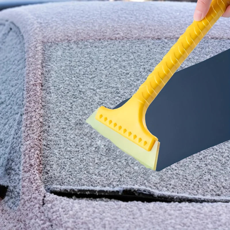 Car windshield snow and ice scraper with long handle defrosting tool, suitable for car, truck, SUV windows and windshields