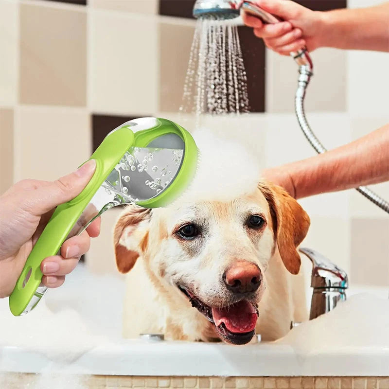Pet Bath Brush 2025 New 2 In 1 Dog Bath Brush With Built-in Shampoo Dispenser Pet Wash Brush Dogs Cats Grooming Massage Brush