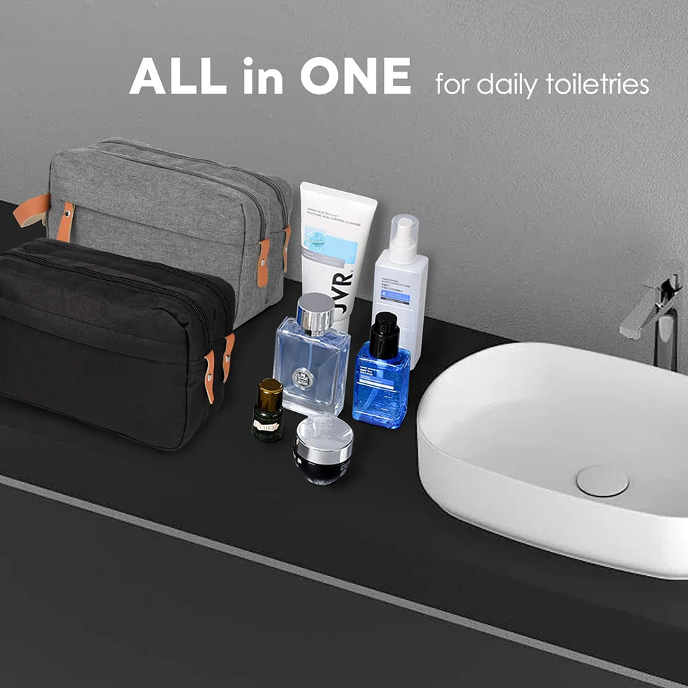Travel Toiletry Bag for Men Hanging Dopp Kit Water Resistant Shaving Bag for Toiletries Accessories Small Toiletry Bag