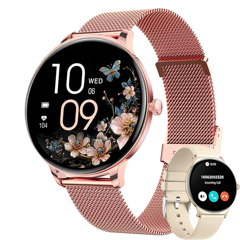 2025 Bluetooth Call Smart Watch Women Custom Dial Watches Men Sport Fitness Tracker Heart Rate Smartwatch For Android IOS