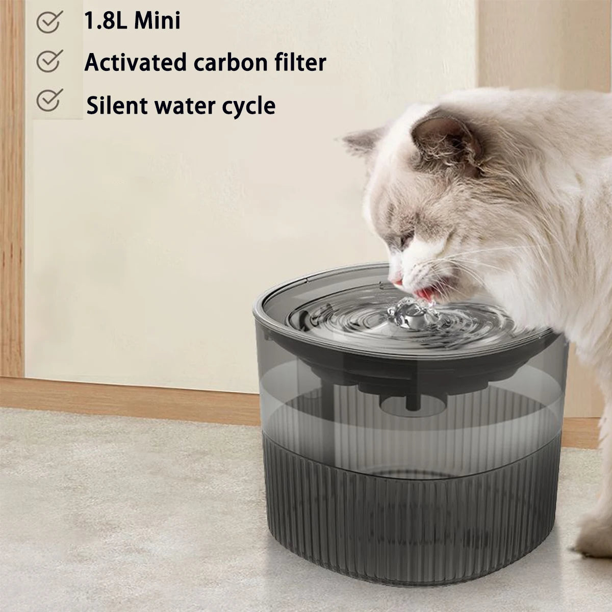 Water Fountain For Pet Cats Automatic Circulating Filter Cat Water Dispenser With USB Quiet Water Pump Cat Dog Drinking Fountain