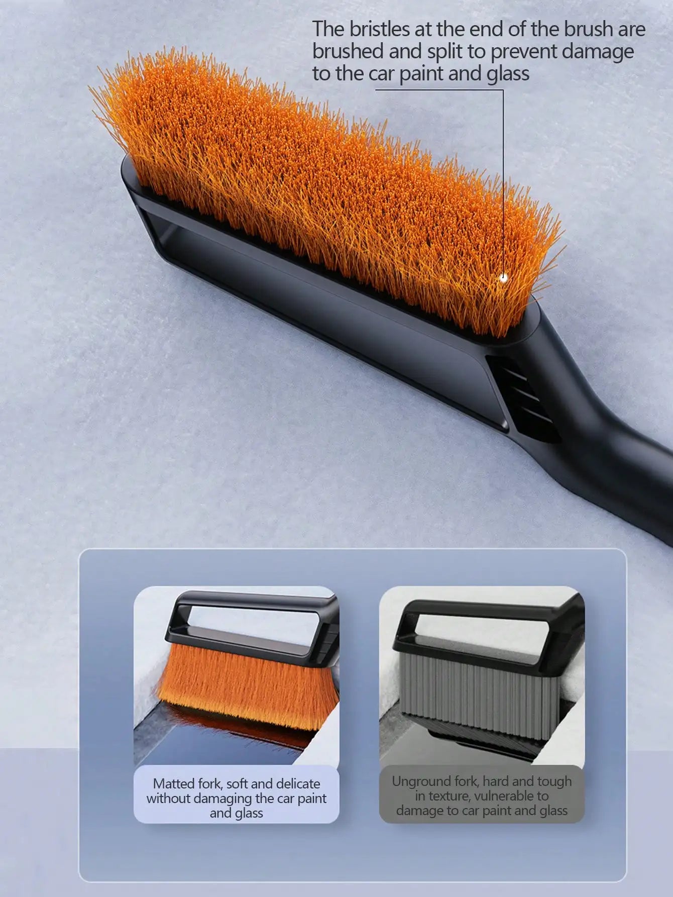 Multi-Functional Car Snow Brush, Detachable Car Snow Brush, Car Snow Shovel, Vehicle-Mounted Ice Scraper