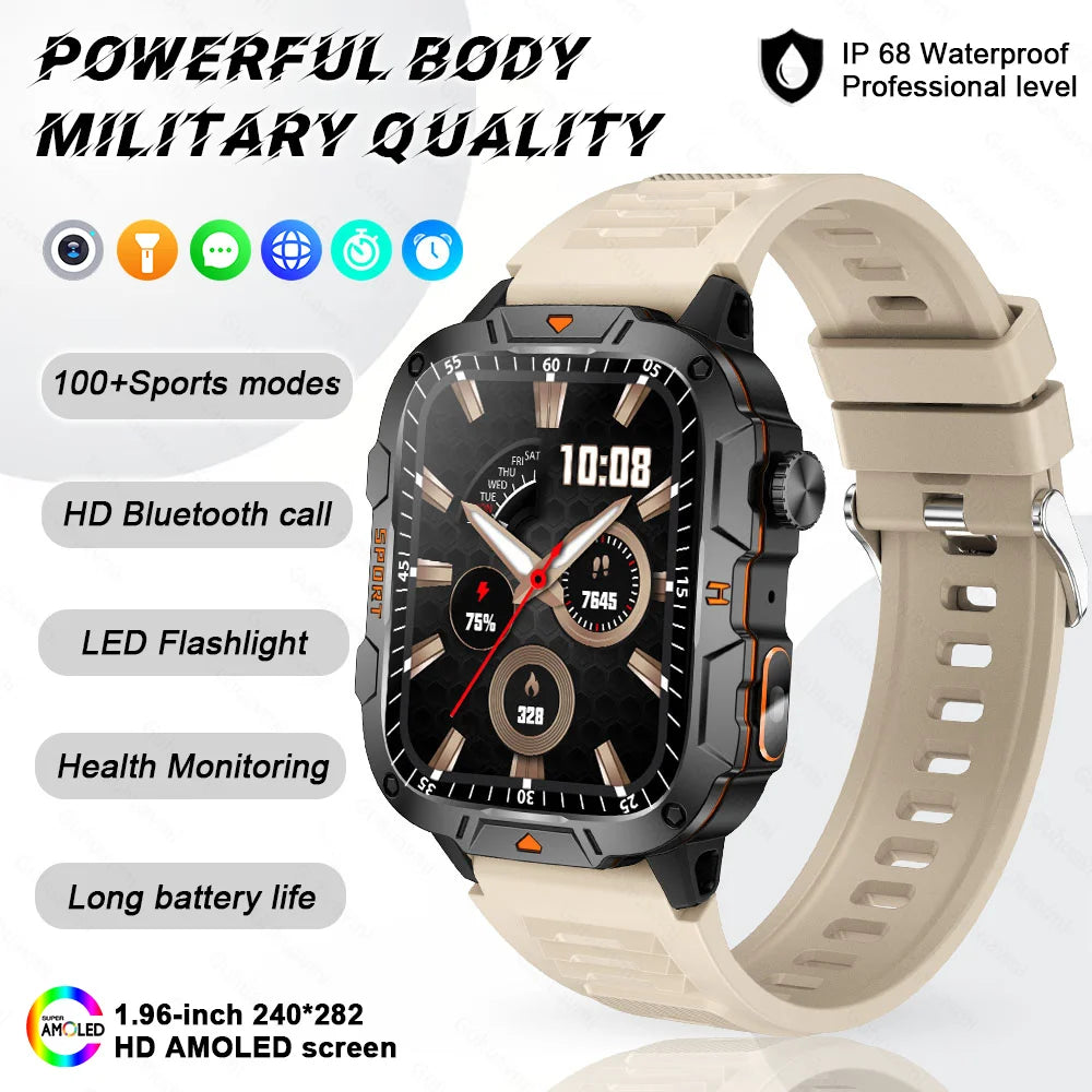 2025 For Xiaomi New Rugged Military GPS Smart Watch Men Bluetooth Call Health Monitoring AI Voice Sports Waterproof Smartwatches